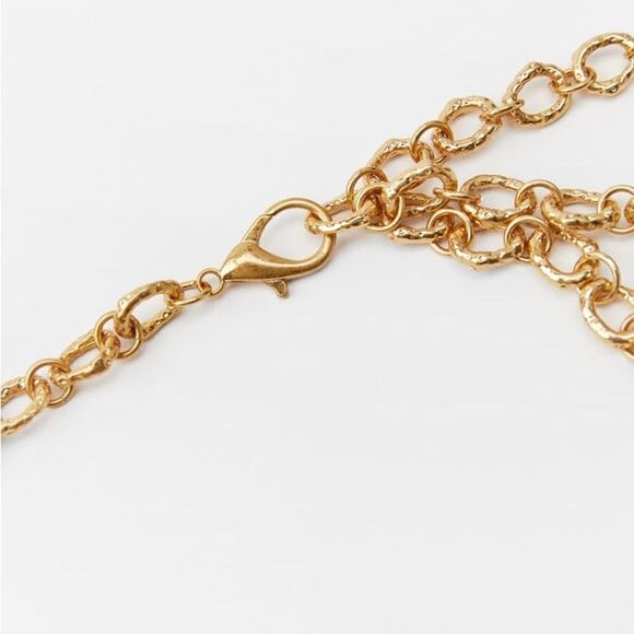 Zara Leaf Shaped Chain Belt New 80